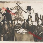 Foto-AK 1.WK Deutsche Soldaten feiern Weihnachten in Rumänien 1917