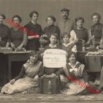 Foto-AK 1.WK Frauen mit Herz und Hand machen wir Minen fürs Vaterland