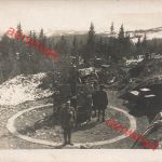 Fotokarte 1.WK Luft-Abwehr-Geschütz Flak in Stellung Ostfront
