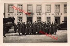 Deutsche Soldaten vor Restaurant Münster in Neukirchen Saarland Westwall