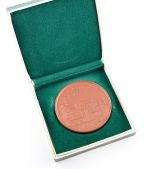 DDR Medaille Porzellan Colditz Wappen