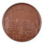 DDR Medaille Porzellan Colditz Wappen