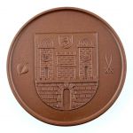 DDR Medaille Porzellan Colditz Wappen