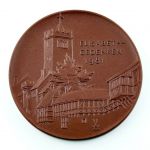 DDR Porzellan Medaille Elisabeth von Thüringen Elisabeth gedenken
