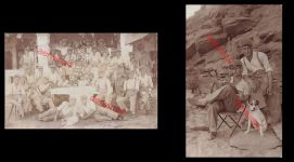 2 x Foto AK Deutsche Soldaten DSWA Schutztruppe Narubis Afrika Weihnachten 1913