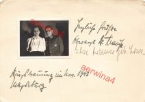 Portrait Deutscher Oberarzt mit EK-1 und Frau Kriegstrauung 1943 in Magdeburg