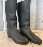 DDR NVA Stiefel Knobelbecher für Offiziere genarbtes Leder 1974 Gr. 27 1/2