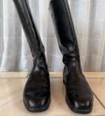 DDR NVA Paradestiefel für Offiziere Chromleder 1974 Gr. 28
