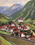 AK Wassen Gotthardbahn Windälle Alpen Panorama Schweiz Postkarte