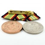 DDR NVA 2er Spange Medaille Treue Dienste Nationale Volksarmee Bronze & Silber