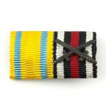 2er Feldspange Sachsen Friedrich-August-Medaille & KVK Frontkämpfer 1. Weltkrieg