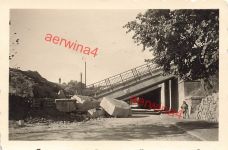 Gesprengte Brücke durch Franzosen bei Calonne Frankreich