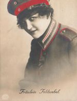 AK 1.WK Fräulein Feldwebel Militär Frau in Uniform 1916 Patriotika Postkarte