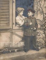 AK 1.WK Jungdeutschland Kind in Uniform Mädchen Feldgrau Patriotika 1916