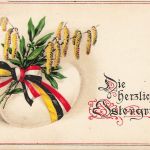 AK 1.WK Die herzlichsten Ostergrüße Reichsfarben Schleife Patriotika 1916