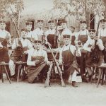 Foto 1.WK Deutsche Soldaten Pionier-Bataillon 4 Magdeburg Waffen reinigen