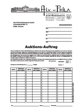 Vorschau Auktionsauftrag
