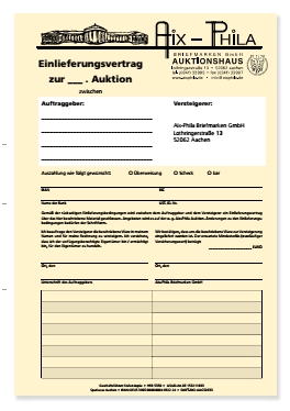 Vorschau Einlieferungsvertrag