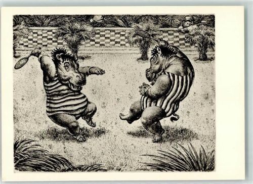 Federball A. Paul Weber Tierbilderbuch Nr 42 Tiere vermenschlicht