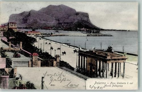 Palermo Foro Umberto I col Monte Pellegrino
