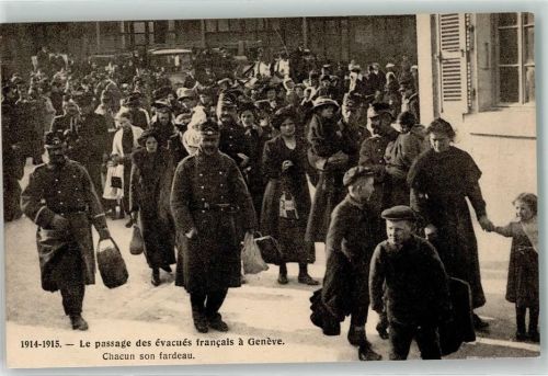 Genève WK I Verlag Georges Jaeger Nr. 47 - La passage des evacues francais a Geneve - Chacun son fardeau