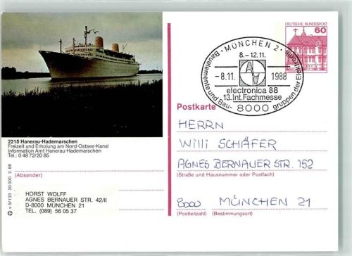 Hanerau-Hademarschen Ganzsache Dampfer