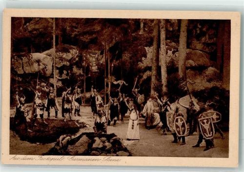 95632 W8592 Luisenburg - Bergfestspiel Die Losburg Szene mit Germanen