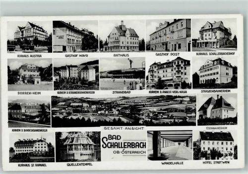 Bad Schallerbach Kurhaus Gasthaus Strandbad Dorrek-Heim Wandelhalle Rathaus Quelentempel