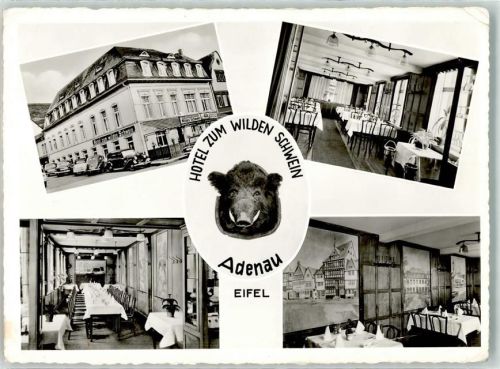 Adenau Hotel zum Wilden Schwein Innenansicht Eberkopf