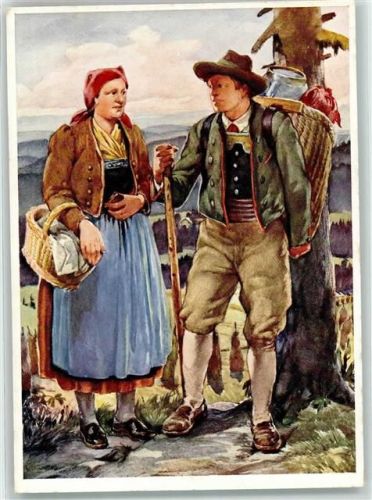 Heimattrachten Karte 6 Waldviertel sign Brusenbauch Werbung Stickstoffwerke Linz