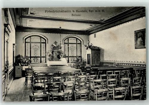 Friedrichsheim 1917 Heilstätte im Kandertal Betsaal Feldpost Reserve Lazarett
