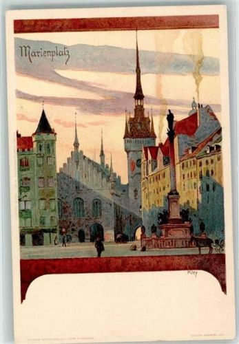 München 1899 Marienplatz , Verlag Velten