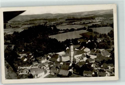 Andorf 1937 Fliegeraufnahme mit Pfarrkirche