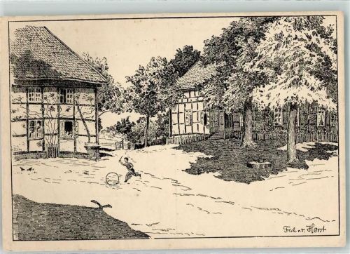 Preußisch Oldendorf Erziehungsanstalt Pollertshof Bahnpost sign. Frech v.d. Horst