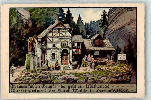 Hrensko Wassermühle Hotel Mühle