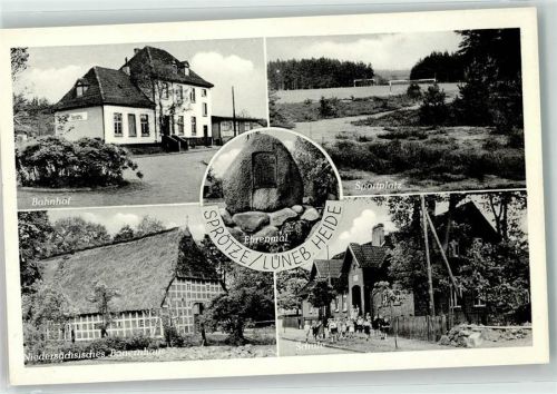 Sprötze Bahnhof Sportplatz Niedersächsisches Bauernhaus Schule