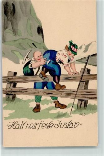 Verlag CBB Serie X Nr. 4 sign. W.Z. Bergsteiger Wandern versteckte Erotik