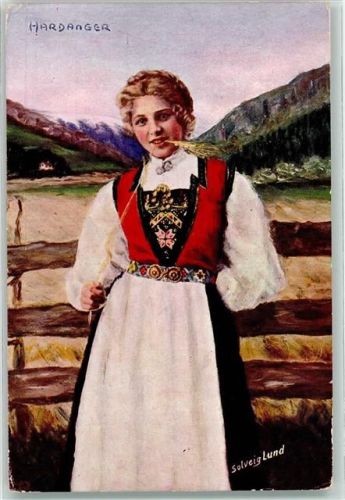 Hardanger Tracht sign. Soveig Lund
