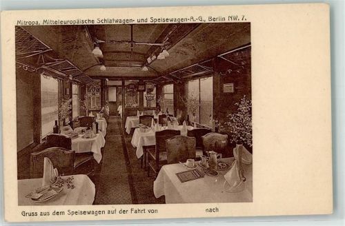 1927 Mitropa Innenansicht AK