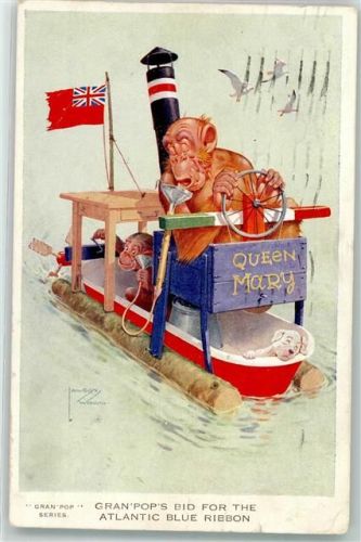 1940 Comic sign. Lawson Wood Affe vermenschlicht
