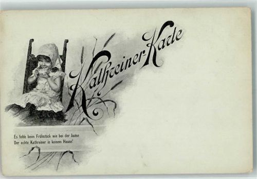 1900 Kathreiner Karte Kind mit einer Tasse