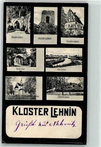 Lehnin 1913 Kloster Lehnin Tetzel-Tor Hafen Oberförsterei Bahnpost