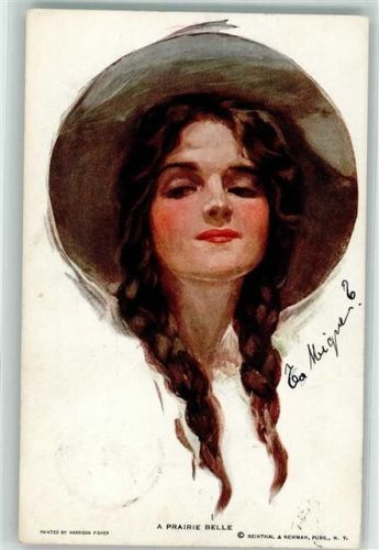 1919 Frau mit Hut A Prärie Belle Reinthal & Newman Nr.