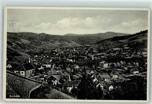 Durbach 1937 mit Pfarrkirche St. Heinrich