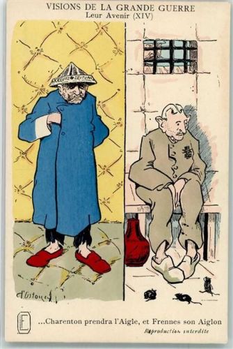 Visions de la grande Guerre XIV Gefängnis Mäuse Karikatur