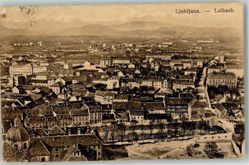 Ljubljana Laibach 1917 - Vogelschau