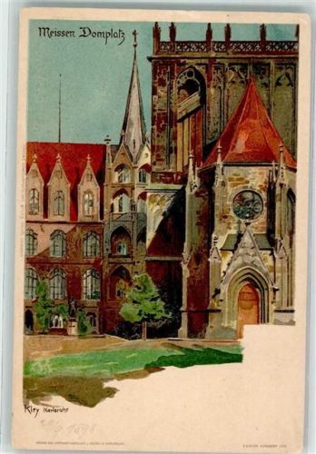 Meißen 1898 Domplatz Verlag J. Velten
