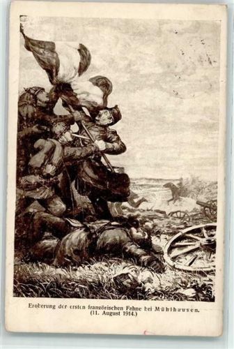 1915 WK I Eroberung der ersten französischen Fahne bei Mühlhausen