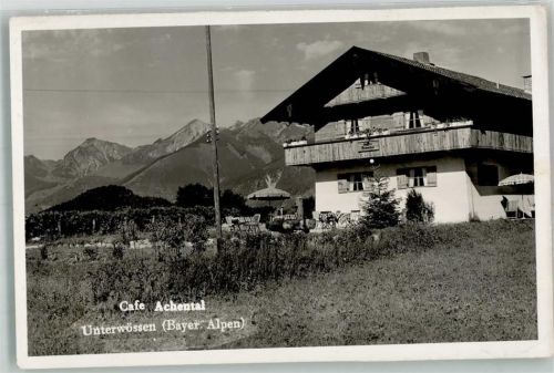 83246 W8218 Unterwössen 1939 Foto AK Cafe Achental