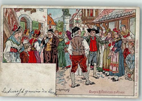 Lille 1912 Tracht sign. Kauffmann, P. Künstlerkarte Ort lt. Stempel